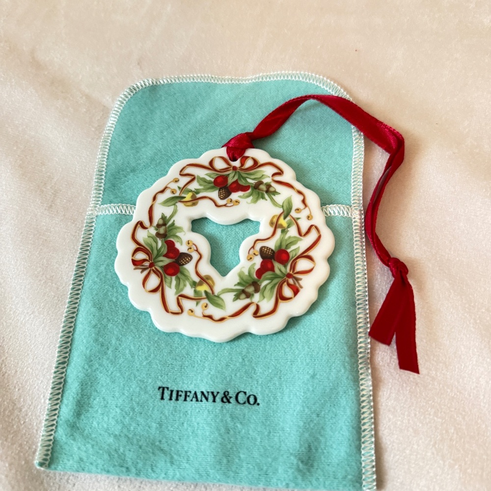 Tiffany & Co Wreath Porcelain Ornament